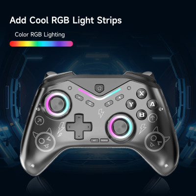 Gamepad tay game Không dây Bluetooth CM619 led RGB cho máy tính, laptop, smartphone, máy tính bảng, máy game hàng nhập khẩu