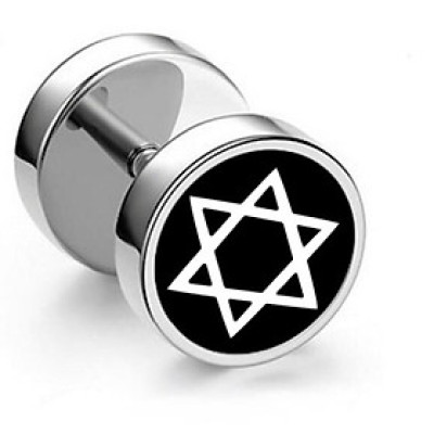 Khuyên tai quả tạ khắc chi tiết nam nữ cá tính hot hit trend giới trẻ