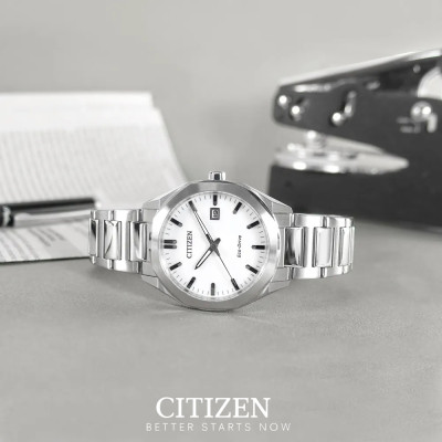 Đồng Hồ Nam Citizen Eco-Drive Dây Thép Không Gỉ BM7620-83A - Mặt Trắng (38mm)