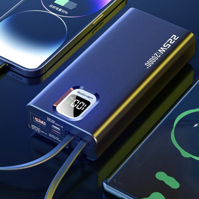 Sạc Dự Phòng Đa Năng 20.000mAh WEKOME WP-335 - Tích Hợp 2 Cáp Sạc Nhanh TypeC & iP - Hỗ Trợ Sạc Nhanh Lên Đên 22,5W - Hàng Chính Hãng