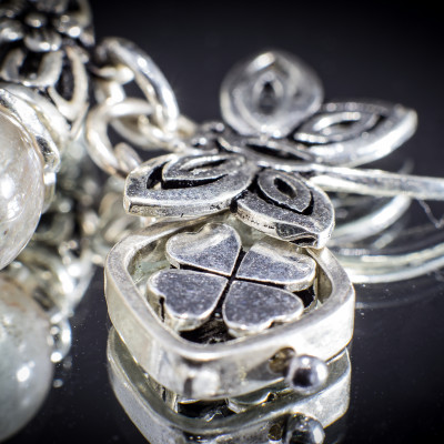 Vòng phong thủy Thạch anh ưu linh cảnh thiên nhiên AAAA VT062