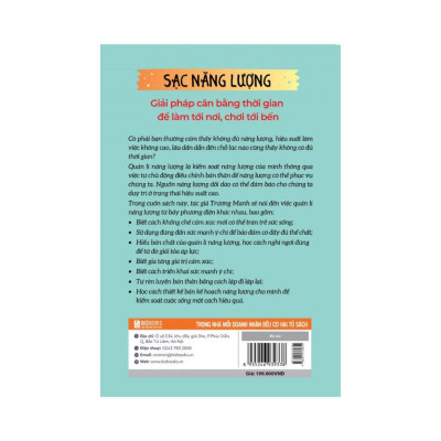 Sách - Sạc Năng Lượng - Giải Pháp Cân Bằng Thời Gian Để Làm Tới Nơi, Chơi Tới Bến - MCBooks