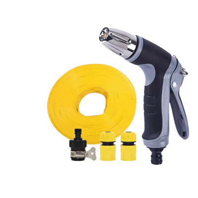 Bộ dây và vòi xịt rửa xe tưới cây tăng áp 7-10m (cút nhựa nối nhựa đen) 206817