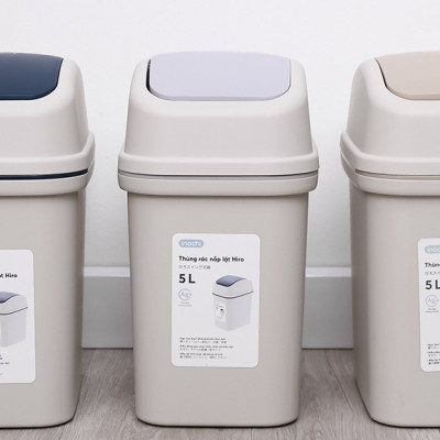 Thùng Rác Nắp Lật Hiro 5L-10L-15L Inochi