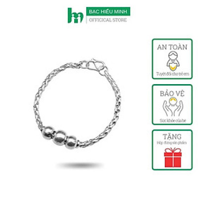 Lắc Tay Lắc Chân Trẻ Em Bằng Bạc Ta Bạc Hiểu Minh LTE091