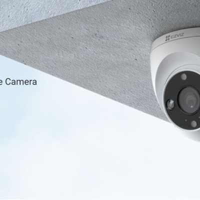 Camera Wifi Ezviz Dome H4 3MP 2K đàm thoại 2 chiều, ghi hình màu ban đêm - hàng chính hãng
