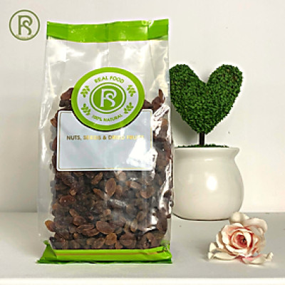500G Nho Khô Nâu Real Food Làm Snack, Làm Bánh & Sinh Tố Ngọt Ngào & Giàu Dinh Dưỡng (Brown Raisin)