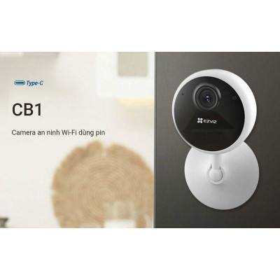 Camera WiFi EZVIZ CB1 Không Dây Pin Sạc 1600 mAh, Đàm Thoại 2 Chiều Trong Nhà - TRANGIATELECOM Hàng nhập khẩu