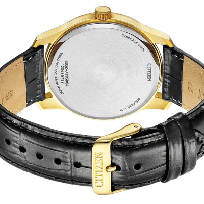 Đồng Hồ Nam Citizen Pin-Quartz Dây Da BH5002-02E - Mặt Đen (42mm)