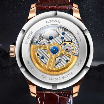 Đồng hồ nam chính hãng Lobinni No.17017-2 BH 24T, Kính sapphire nguyên khối chống xước, chống nước 50m, dây da cao cấp