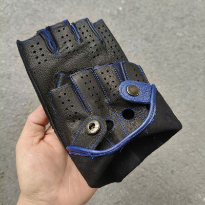 Găng tay nam hở ngón da cừu cao cấp BHYST79 Bao da phượt. Da thật nguyên tấm, Thoải mái lái xe