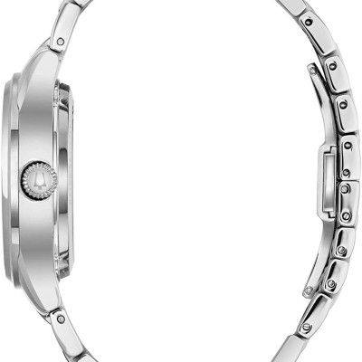 Đồng Hồ Nữ Bulova Đính Kim Cương Dây Thép Không Gỉ 96P181 - Mặt Xà Cừ (Sapphire)