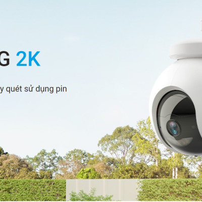 Camera Ezviz Pin Sạc EB8 2K dùng Sim 4G, Tặng Kèm Tắm Pin NLMT, định vị GPS, có màu ban đêm - Hàng chính hãng