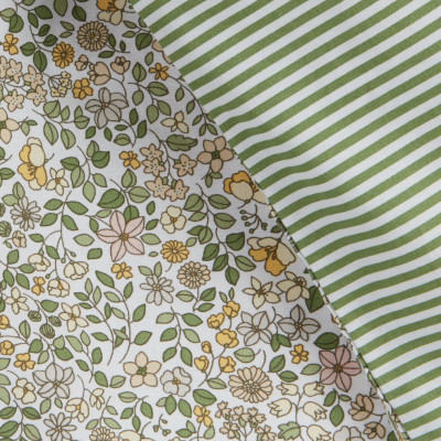 Bộ vỏ chăn gối đôi cotton | JYSK Josefine | xanh lá | R200xD220cm/R50xD70cm