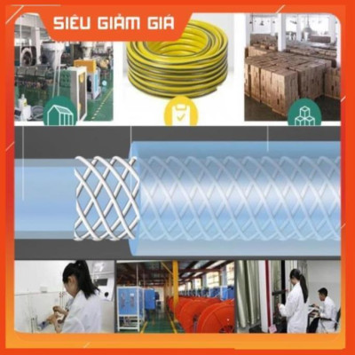 Bộ dây vòi xịt nước rửa xe, tưới cây . tăng áp 3 lần, loại 20m 206701-2 đầu đồng,cút,nối đen + tặng mở chai