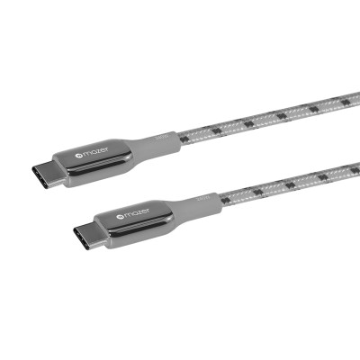 Dây cáp sạc nhanh Mazer C to C 240W InfiniteLINK 3 Pro vỏ bện nylon, đầu cắm mạ vàng (2.5m) - Hàng Chính Hãng