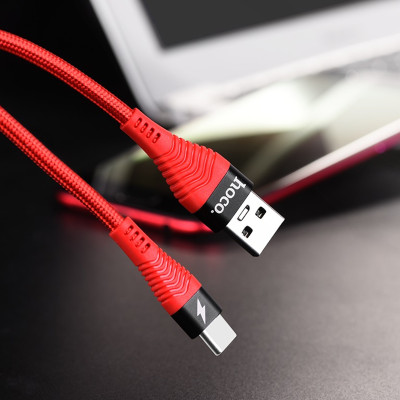 Cáp Sạc Hoco U53 Type C + Tặng 5 Dây Quấn Cáp - Chính Hãng 