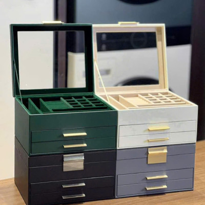  HỘP ĐỰNG TRANG SỨC, KÍNH MẮT… CÓ NẮP KÍNH CỦA SONGMICS ĐỨC Hàng chính hãng