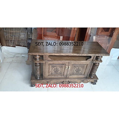 Tủ tivi cột nho Gỗ Sồi Nga cỡ nhỏ từ 1m2 đến 1m6