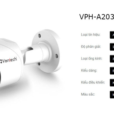 Camera hồng ngoại cảm biến PIR AHD VPH-A203PIR  - Hàng chính hãng