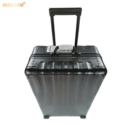 Vali du lịch cao cấp chất liệu hợp kim nhôm nguyên khối MS1307 nhãn hiệu Macsim màu đen cỡ 28inches