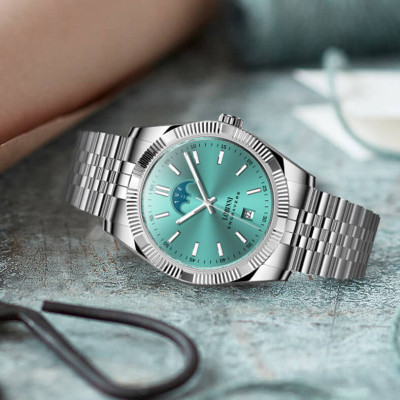 Đồng hồ nam chính hãng LOBINNI L19018-1,Kính Sapphire,chống xước,chống nước 50M,BH 24 tháng,máy cơ(Automatic)