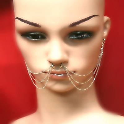 Khuyên tai ba lớp tích hợp vành tai- khuyên mũi kiểu dáng mới lạ sexy