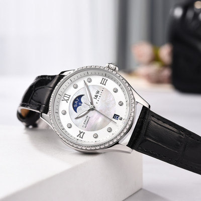Đồng Hồ Nữ I&W Carnival 582L Chính Hãng BH 60T Chịu Nước 30m Kính Chống Xước Dây Da Cao Cấp ( Máy Cơ Tự Động)