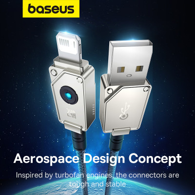 Cáp sạc nhanh Baseus Unbreakable Series USB to Light-ning 2.4A P10355802111-00- Hàng chính hãng