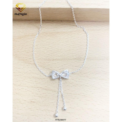 Lắc chân bạc Ý 925 Huệ Ngân - Nơ đẹp RYBJ50077