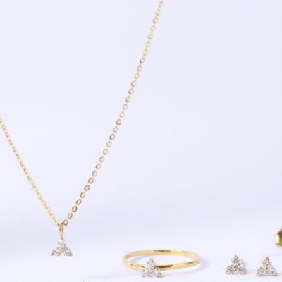 Bông tai bạc ghép 3 viên đá chất lượng cao cấp Cz Gix Jewel BT10