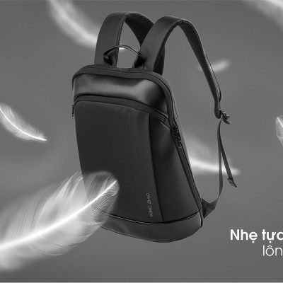 Balo laptop KINGBAG KRATOS 15” thời trang, mỏng nhẹ, bảo vệ CỘT SỐNG, trượt nước, ngăn chống trộm - Hàng chính hãng
