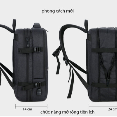 Ba lô nam thông minh đa chức năng phong cách mới tích hợp sạc usb tiện dụng (15"6 inh)