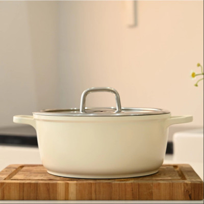 Nồi Phủ Gốm Chống Dính Đáy Từ Haatz Size 20cm - Công Nghệ Hàn Quốc, Dùng Mọi Loại Bếp - Bảo Hành 2 Năm