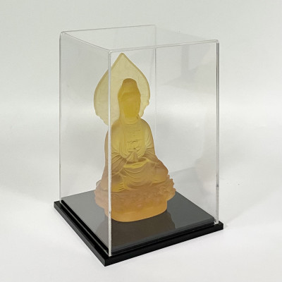 Hộp mica Enter BOX107 10x10x15cm mica dày 2mm, đế đen 5mmx2 chữ nhật đứng, Hộp trưng bày mô hình, Hộp mica trong chống bụi