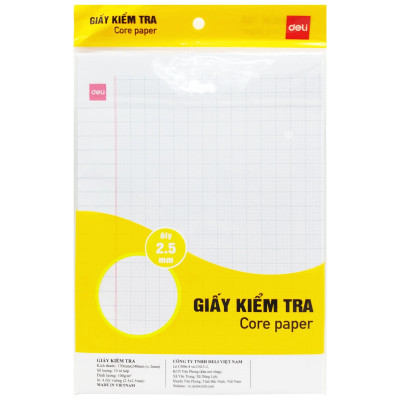 Giấy Kiểm Tra 4 Ôly 170*240 2 Màu Cn601(5T/X) (0639-Deli) - 15 Tờ Kép