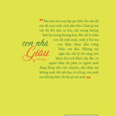 Con Nhà Giàu (Tái bản 2024) - Hồ Biểu Chánh - Th145