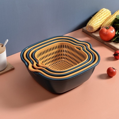 Sét Rỗ Nhựa Đựng Rau Củ Quả 6 Món 3 Kích Cỡ Đa Năng - PaKaSa - Hàng Chính Hãng 