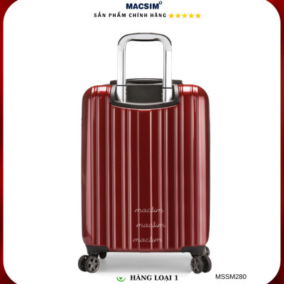 Vali cao cấp Macsim Smooire MSSM280 cỡ 20 inch màu đỏ hàng loại 1