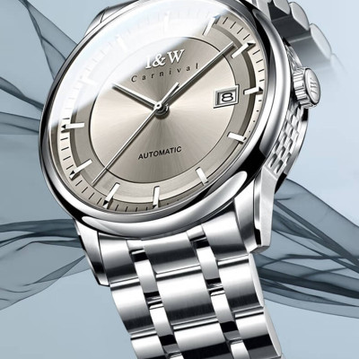 Đồng Hồ Nam I&W Carnival 572G1 Chính Hãng Full Box Chống Nước Kính Chống Xước Dây Thép Cao Cấp BH24T (Máy Cơ Tự Động)
