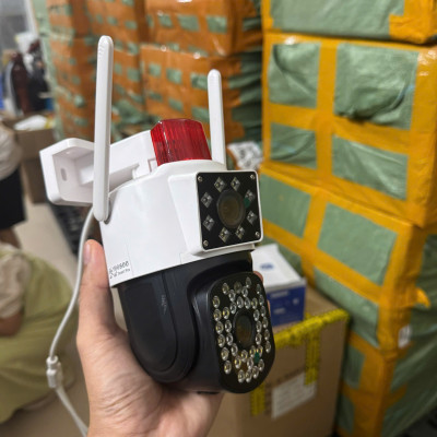 (Mẫu 2024) Camera 4G Yoosee 2 MẮT XEM 2 MÀN HÌNH 5.0MPX xoay 360 độ, xem đêm có màu, hỗ trợ đàm thoại 2 chiều - hàng chính hãng