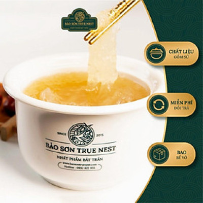 THỐ SỨ CHƯNG YẾN CAO CẤP KÈM NẮP - MÀU TRẮNG SANG TRỌNG - BẢO SƠN TRUE NEST