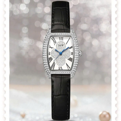 Đồng hồ nữ chính hãng IW Carnival IW581L-1 Thay pin mễn phí,Kính sapphire,chống xước,Chống nước30m,điện tử (Pin),dây da đen chính hãng,hàng mới full hộp hãng đi kèm,vỏ thép không gỉ bền bỉ