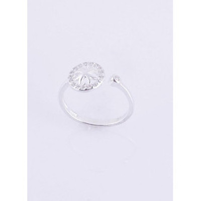 Nhẫn nữ trang sức bạc S925 Italia Bạc Xinh Huệ Ngân- Cỏ bốn lá may mắn RR1288