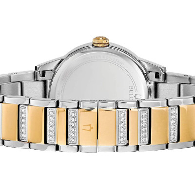 Đồng Hồ Nữ Bulova Đính Đá Swarovski Dây Thép Không Gỉ 98L245 - Mặt Xà Cừ