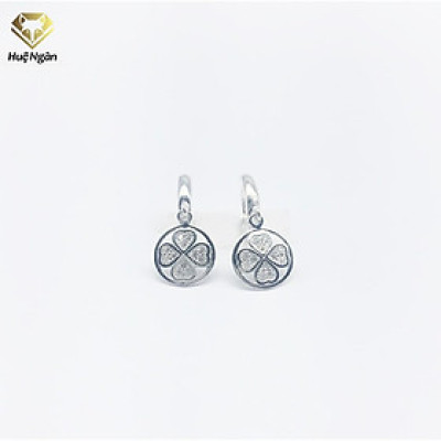 Bông tai bạc Ý 925 Huệ Ngân - Cỏ 4 lá may mắn RYE140459