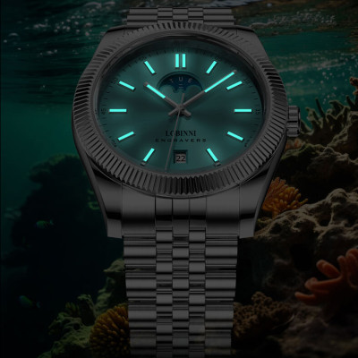 Đồng hồ nam chính hãng LOBINNI L19018-1,Kính Sapphire,chống xước,chống nước 50M,BH 24 tháng,máy cơ(Automatic)
