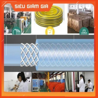 Bộ dây vòi xịt nước rửa xe, tưới cây đa năng, tăng áp 3 lần, loại 3m, 5m 206701-1Qđầu đồng, cút, nối PE, d.vàng
