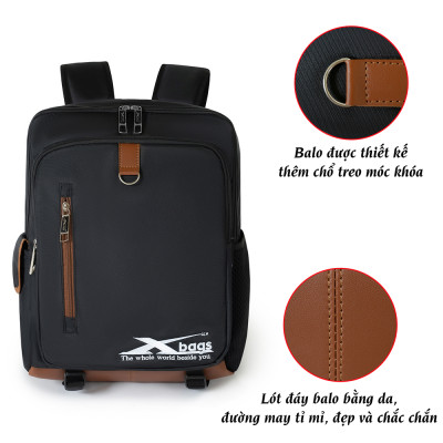 Ba lô học sinh trung học, balo đựng laptop 14 inch thời trang XBAGS Xb 3101 
