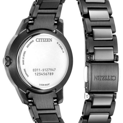 Đồng Hồ Nữ Citizen Đính Kim Cương Dây Thép Không Gỉ EW2595-81E - Mặt Đen (Sapphire)
